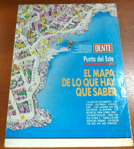 Mapa De Punta Del Este Revista Gente Enero De 1992
