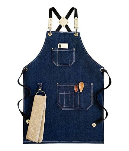 Delantal De Jeans Para Barberos, Cocina, Jardín, Cerámica.