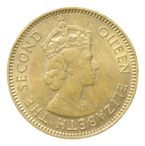 Hong Kong 10 Cents Años: 1955-1980 X Pieza Hk#01 (Usado)