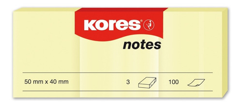 Notas Adhesivas Amarrilla 50x40 24 Paquetes Por 3 Und Kores