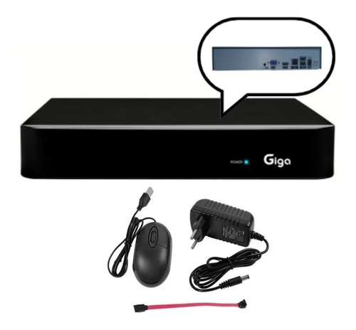 Nvr 10 Canais Ip 4k Giga Gs0384 Detecção De Faces E Humanos 110v/220v