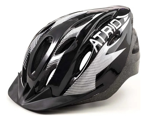 Capacete Mtb 2.0 Preto E Branco Atrio Cor Preto/branco Tamanho M (bi158)