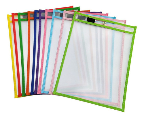 Carpeta Transparente Lavable Con Bolsillos De Borrado En Sec