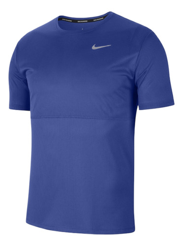 Camiseta Nike Breathe Run Top Ss Hombre Azul