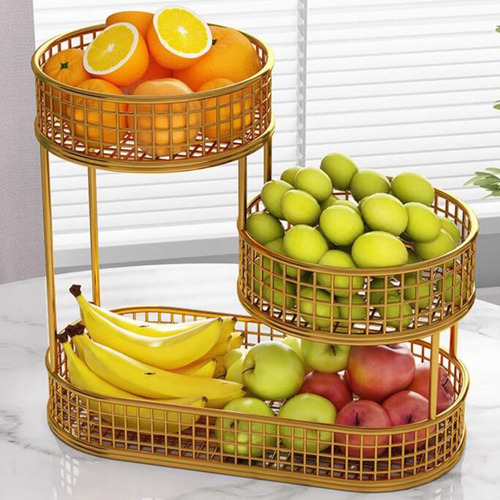Cesta De Frutas De Metal Rack De Armazenamento De Legumes