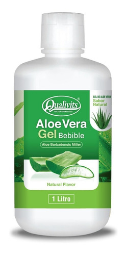 Aloe Vera Gel Bebible Natural Qualivits  1 Litro