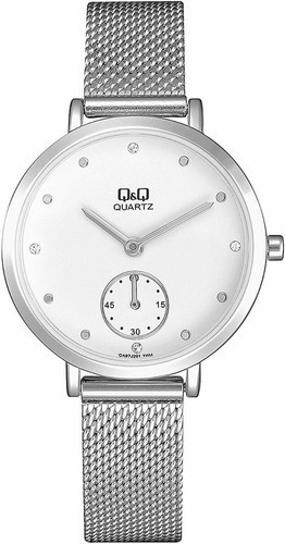 Reloj Q&q Dama Qa97j201y Acero Inoxidable Tejido 