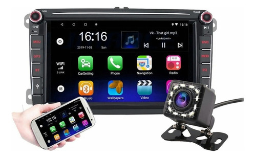 Estereo Android Gps Bora Tiguan Golf Jetta Mk6 Vw + Camara