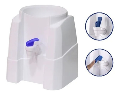 Dispensador Sifón De Mesa Para Agua Blanco Botellon/base