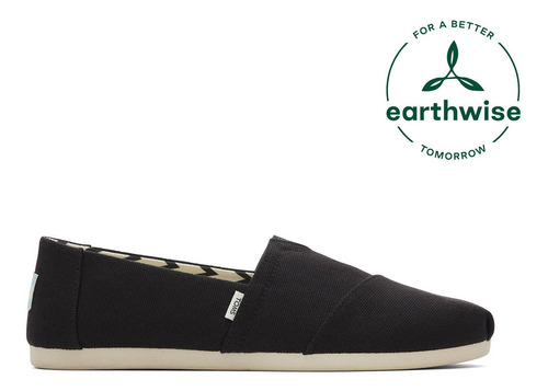Alpargatas Toms Recycled Cotton Black Mujer