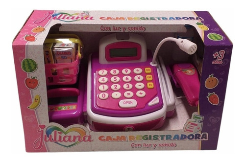 Imagen 2 de 6 de Caja Registradora Juliana Con Accesorios Y Micrófono 029