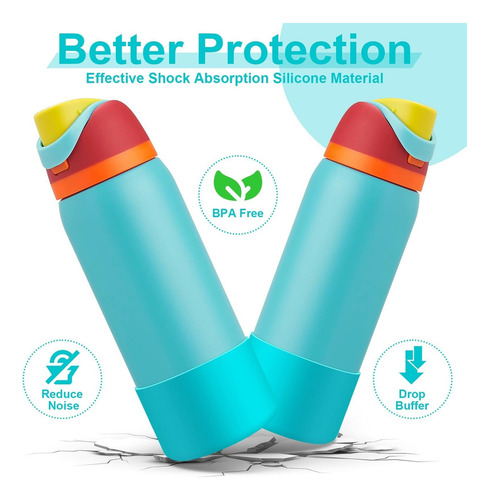 2 Botas De Silicona Para Botella De Agua De 40 Onzas, Funda