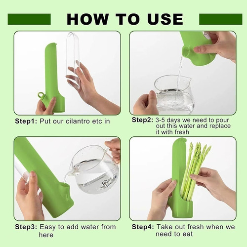 Recipiente Para Verduras De Cilantro De 3 Piezas.