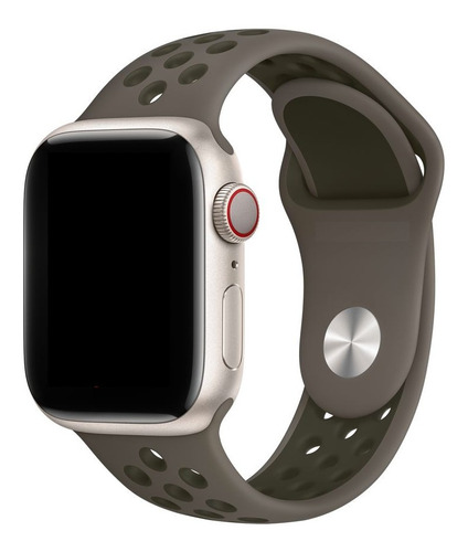 Pulseira Esportiva Para Apple Watch 42/44/45mm Olive Gray