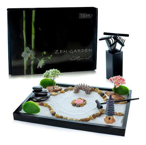 Imagen 1 de 1 de Mini Kit Jardín Zen Japonés Escritorio  21 Uds  Zen S...