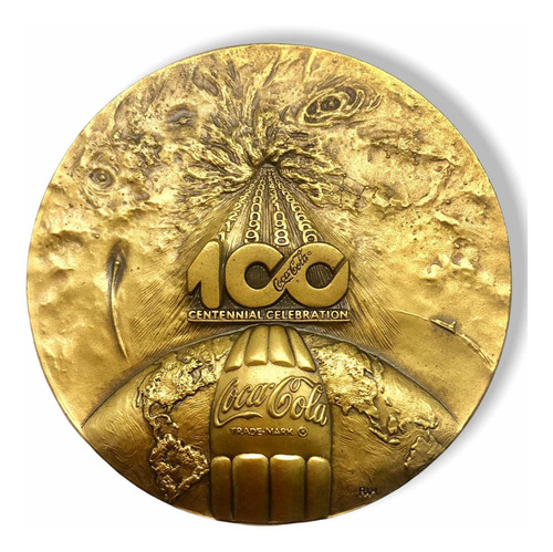 Wow Medalla De Bronce 100 Años De Coca Cola Medallic Art Co (Usado)