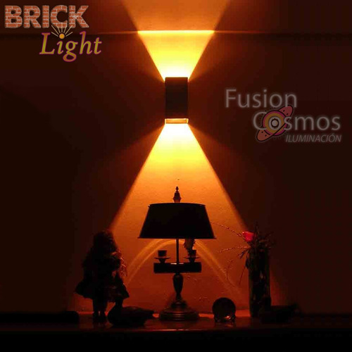 Imagen 9 de 10 de Aplique Pared Interior Bidireccional Lampara Led 6w Pack X5u Superbrillante Luz Indirecta Pared Living Comedor Bipin