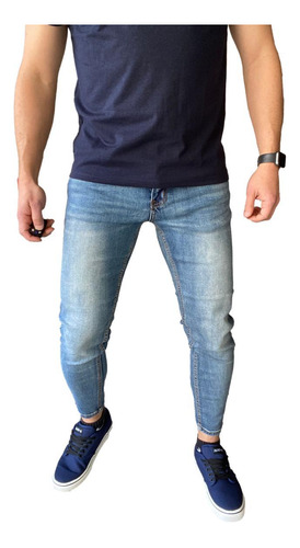 Jeans Slim Ankle Fit  Azul Focalizado 14347