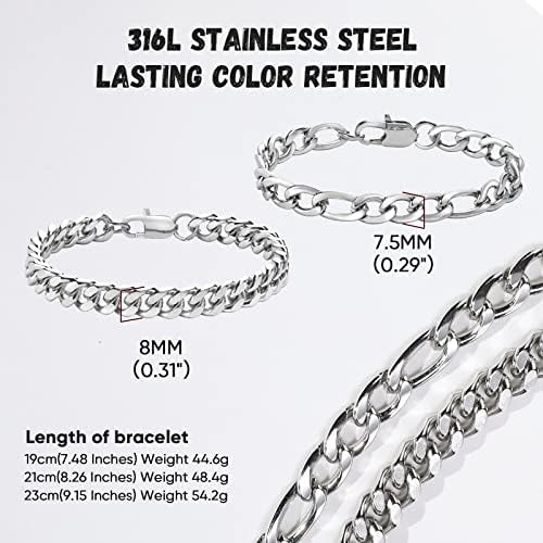 Vnox 2 Pulseras De Cadena Para Hombres - Pulsera Para Hombre