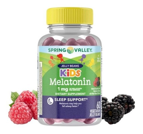 Melatonina Para Niños 60 Gomitas Jelly Beans 1mg Eg M63