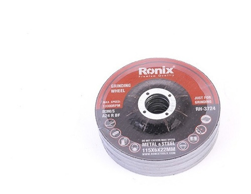 Imagen 5 de 6 de Disco De Desbaste X 10un 115mm X 6mm Ronix