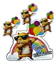 Comprar Adorno Para  Torta Capibara,cumpleaños ,toppers Capibara Capibara