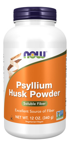 Psyllium Husk Powder Now Foods Importado Fibras 340g Em Pó
