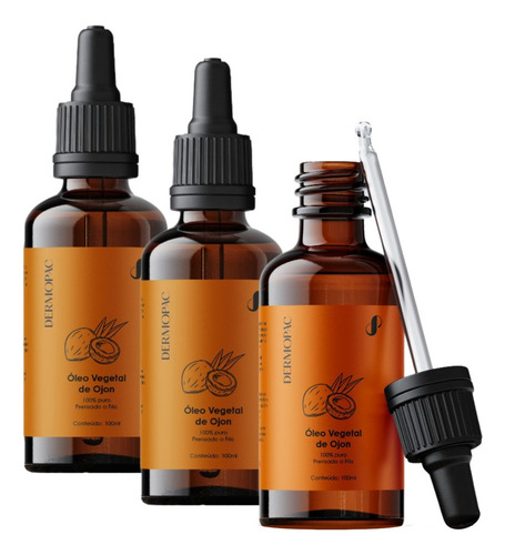 Kit 3 Óleo Vegetal De Ojon Capilar 100% Puro Dermopac 30ml