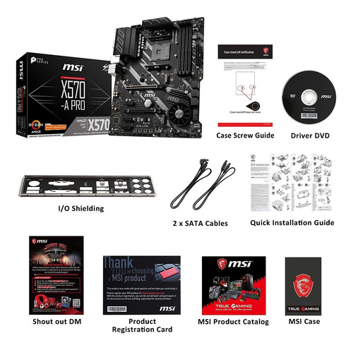Placa Base De Msi X570 Pro Amd Am4 Atx Ddr4 Sdram