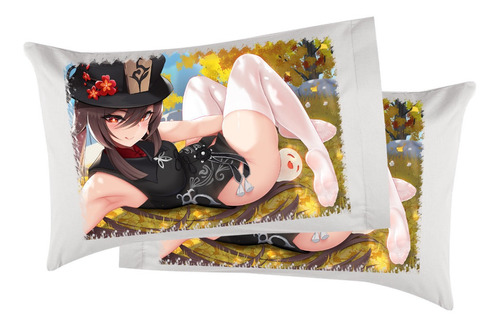 Funda Para Almohada Genshin Impact 73x50cm Hu Tao Anime