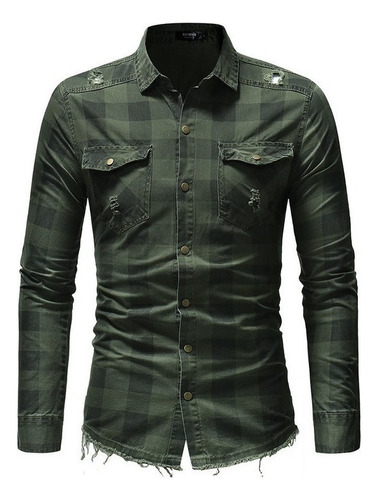 Camisa Ajedrez Slim Fit Y Blusas Ma