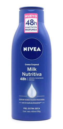Crema Corporal Nivea Milk Nutritiva Almendras 400 Ml