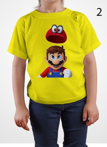 Polera Super Mario Odyssey Niños/ Video Juego / 