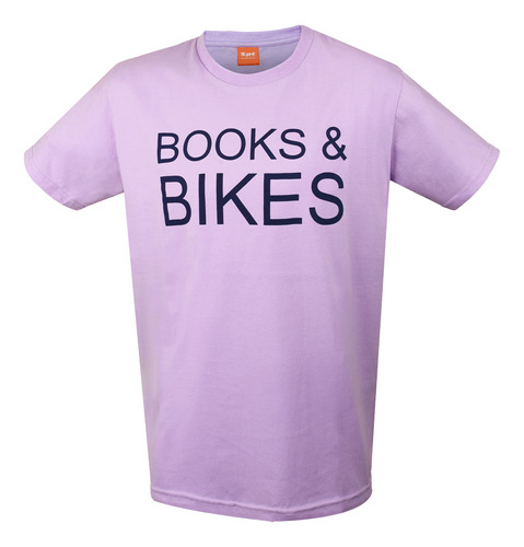 Remera Spt Hombre Books & Bikes Manga Corta Lila