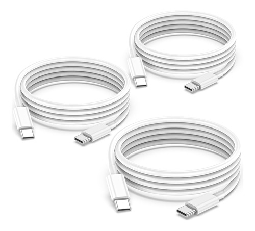 Paquete De 3 Cables De Carga Usb C A Usb C De 6 Pies Y 60 W,