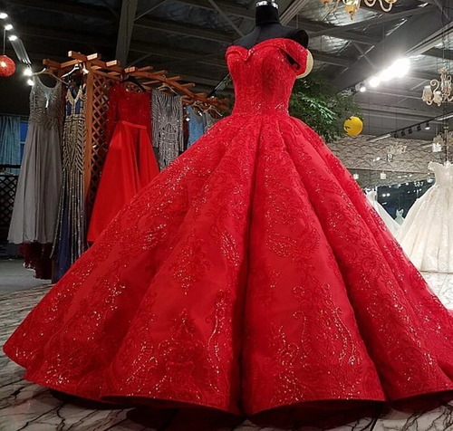 Hermoso Vestido Importado, Color Rojo, Talla M-l