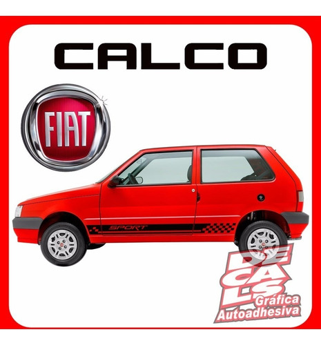 Calcomania Fiat Uno Sport Juego