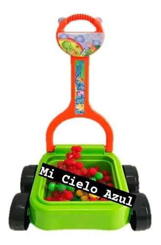 Carrito Con Encastre Didactico 2 En 1  20 Pz Stars New Plast