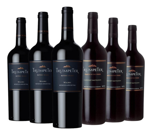 Vino Trumpeter Malbec + Cabernet - Combo Caja X 6 X 750ml.