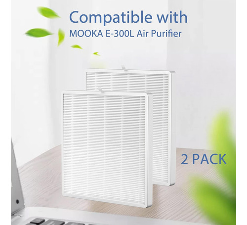 E-300l - Filtro De Repuesto True Hepa Compatible Con Mooka Y