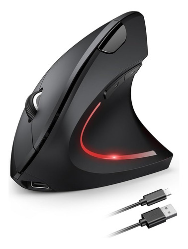 Mouse Ergonómico Inalámbrico Recargable Silencioso