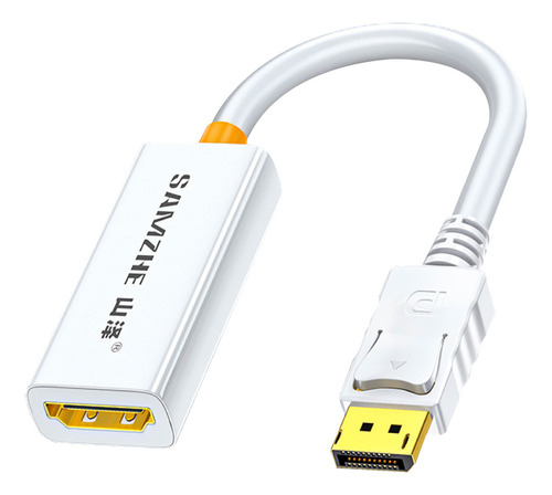Cable Adaptador Hdmi A Displayport Dp Samzhe Zjx-160 Color Blanco