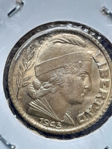 Moneda Argentina 5 Centavos 1943 S/c Cj#215 A103