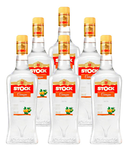 Licor Fino De Laranja Stock Curaçau Triple Sec 720ml 6un
