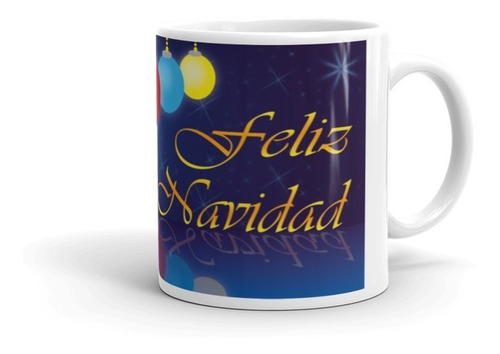 Mug Feliz Navidad - Azul / Taza / Vaso / Pocillo / Regalo