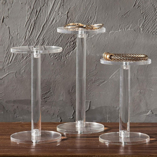 3 Soportes Redondos De Acrílico Para Exhibición De