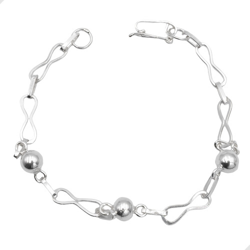 Pulsera Artesanal Diseño Infinito Plata 925 + Cajita | M34