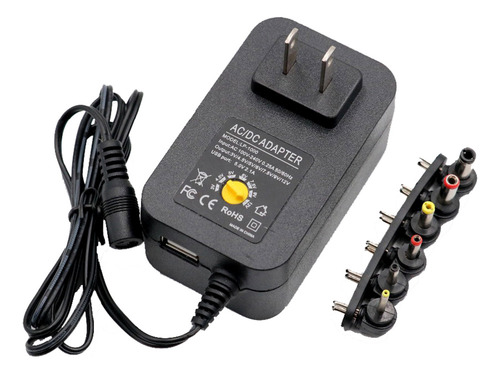 Adaptador De Corriente Ajustable 3v 2a 6v.. 5v 5v 12v Ac/dc.