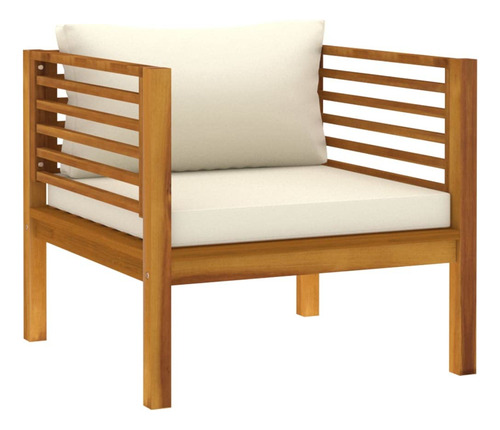 Silla De Jardín Vidaxl Cómoda De Madera Maciza De Acacia Con