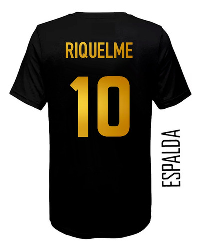 Remera Algodon Camiseta Boca Jrs Edicion Golden #10 Riquelme
